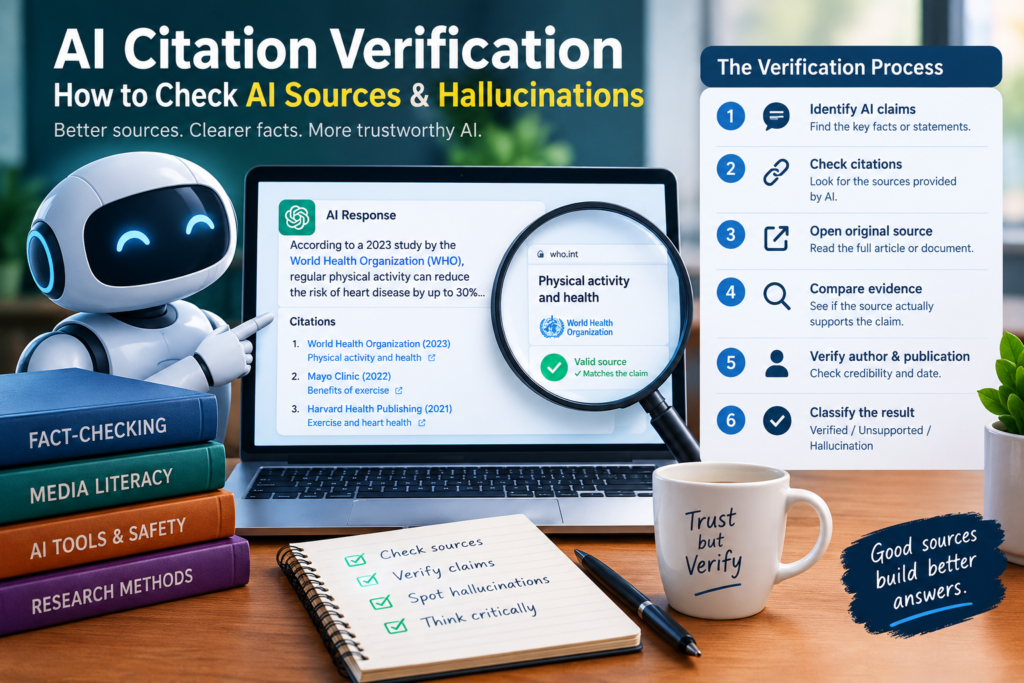 AI citation verification process for checking AI sources and hallucinations
