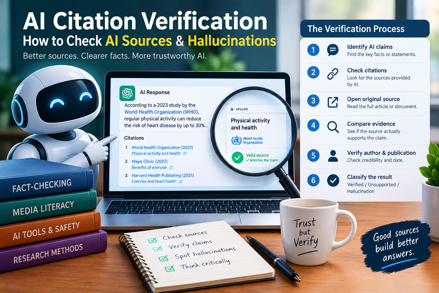 AI citation verification process for checking AI sources and hallucinations