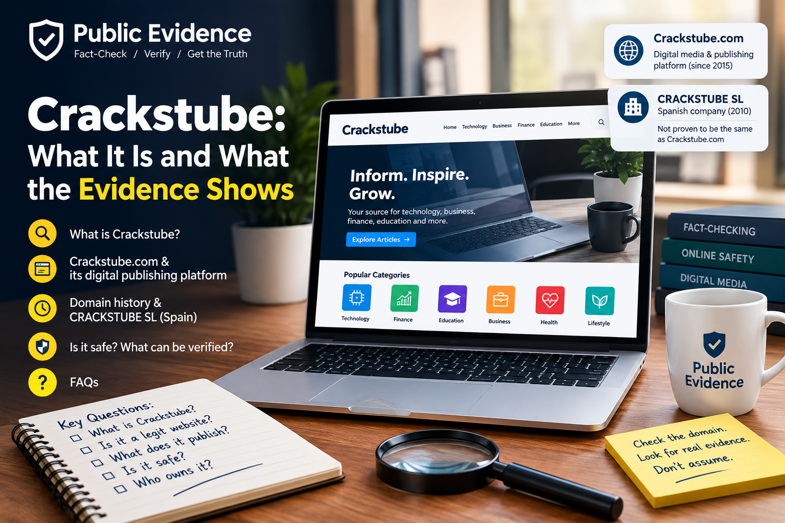 Crackstube.com website and evidence-based overview of its history and identity