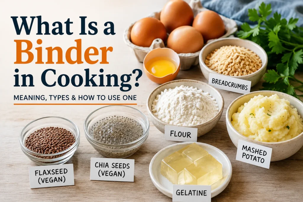 eggs and flour used as a binder in cooking"