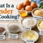 eggs and flour used as a binder in cooking"