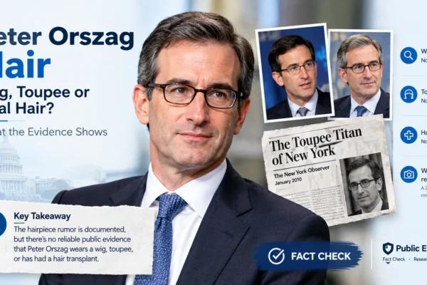 Peter Orszag hair rumor with evidence-based fact checking