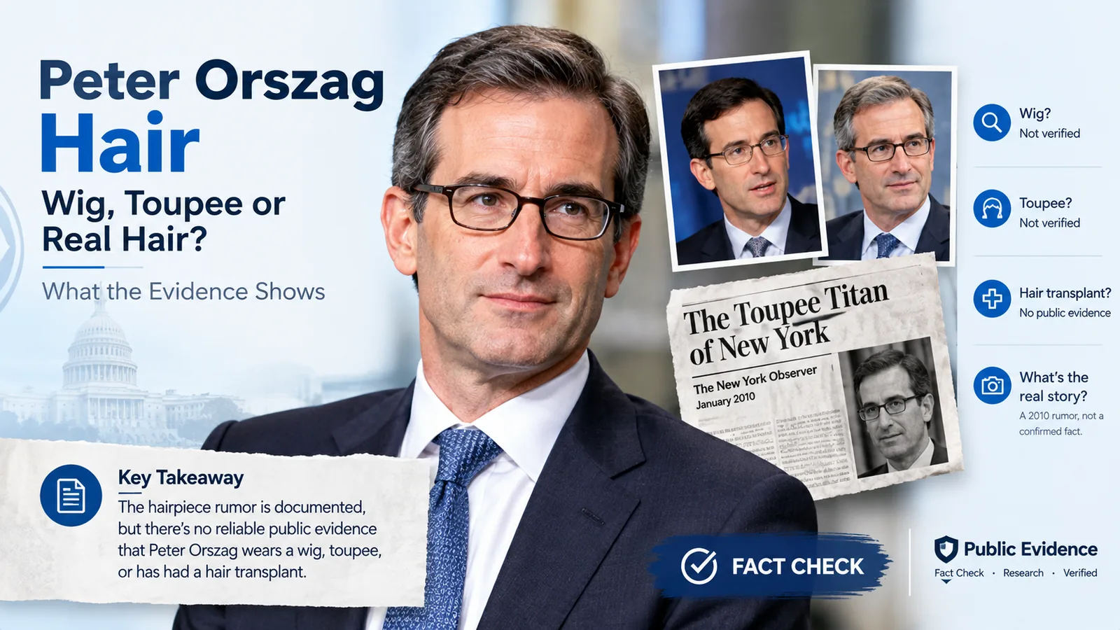 Peter Orszag hair rumor with evidence-based fact checking