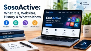 SosoActive website overview showing its platforms, history, and key information
