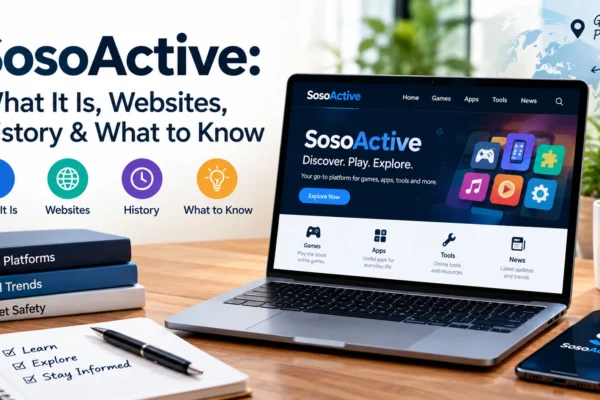 SosoActive website overview showing its platforms, history, and key information