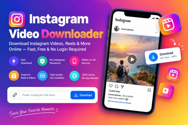 Instagram video downloader for saving public Instagram videos and Reels online